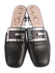 Gucci Leather Crystal Embellishments Mules