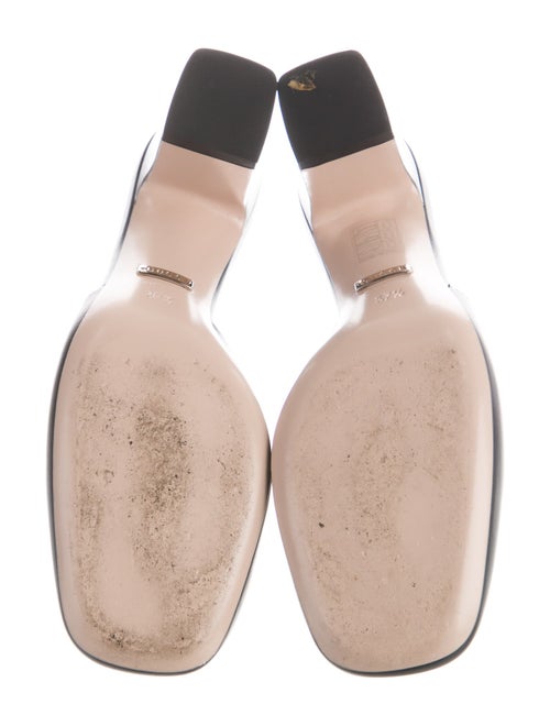 Gucci Leather Crystal Embellishments Mules