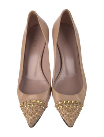 Gucci Leather Studded Accents Pumps