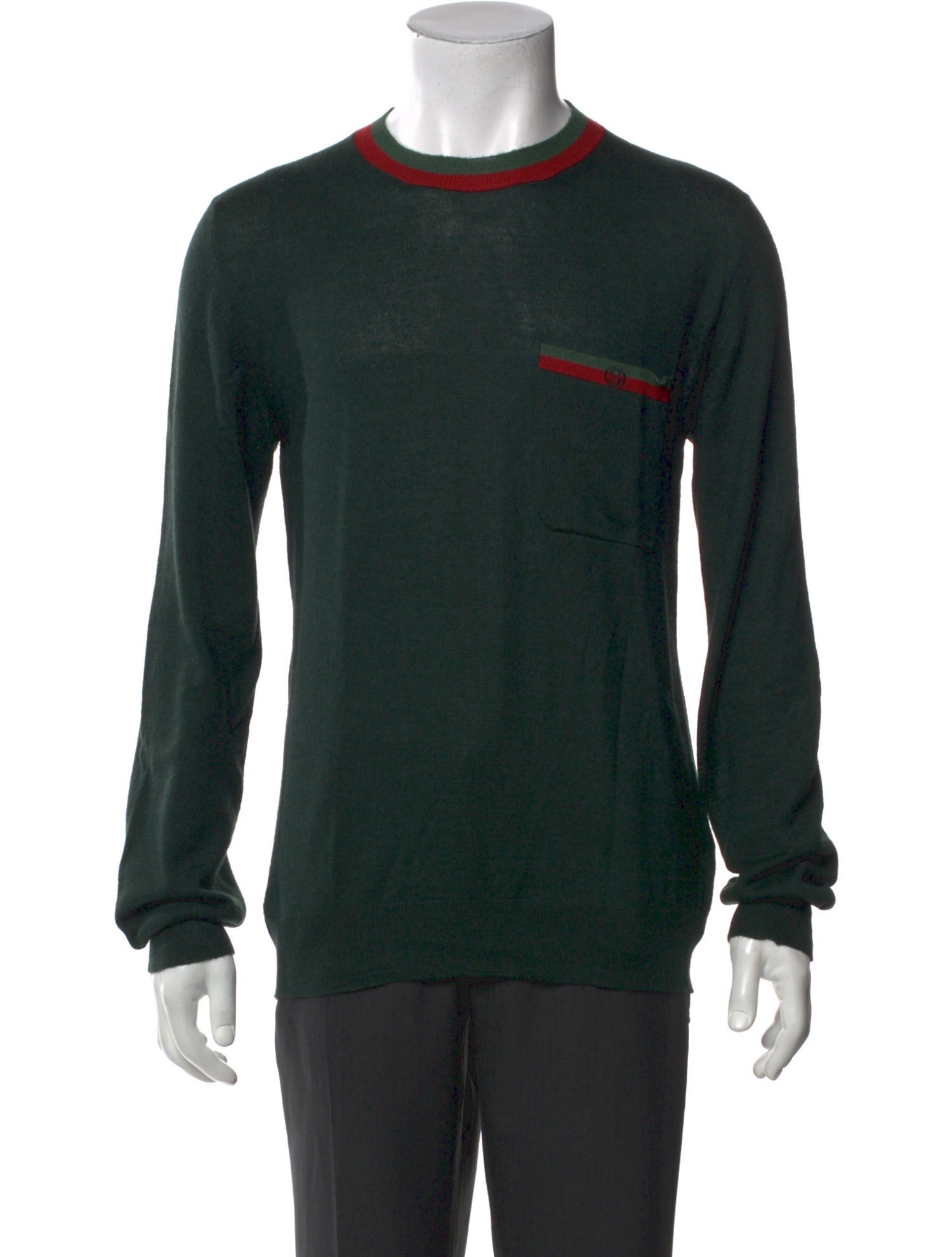 Gucci Web Accent Silk Pullover