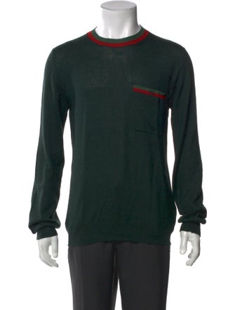 Gucci Web Accent Silk Pullover