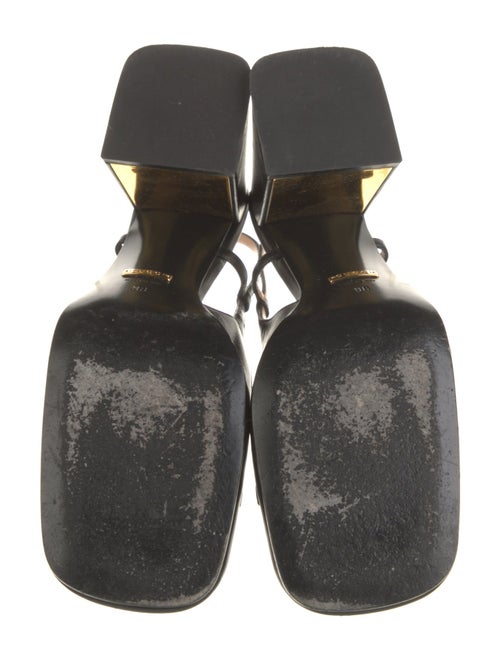 Gucci Horsebit Accent Leather Slingback Pumps