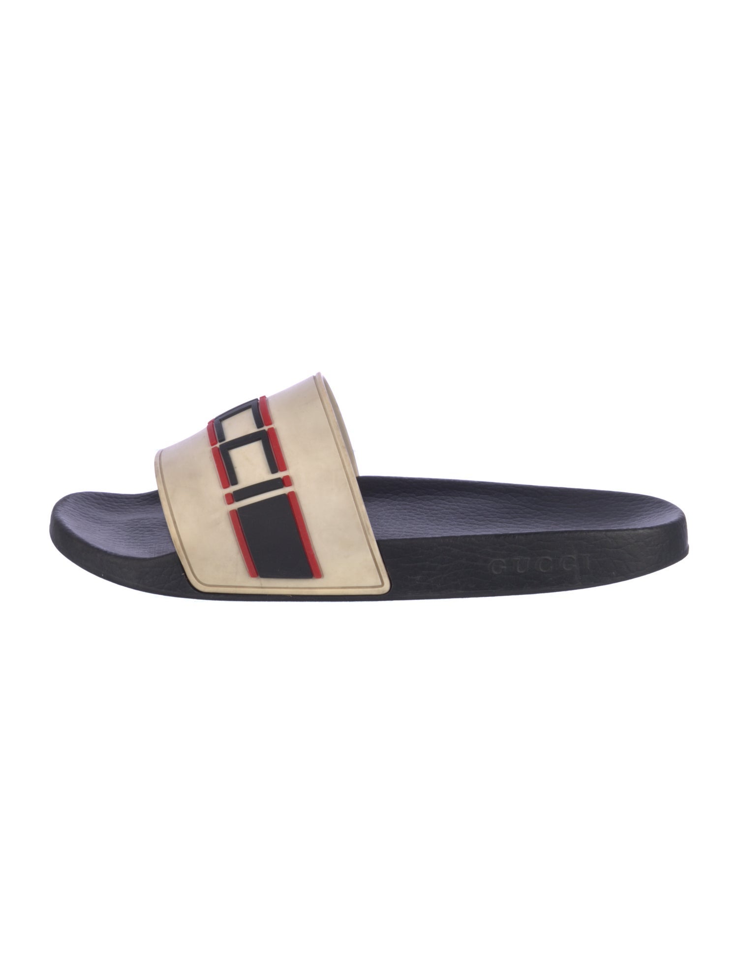 Gucci Sylvie Web Accent Rubber Slides