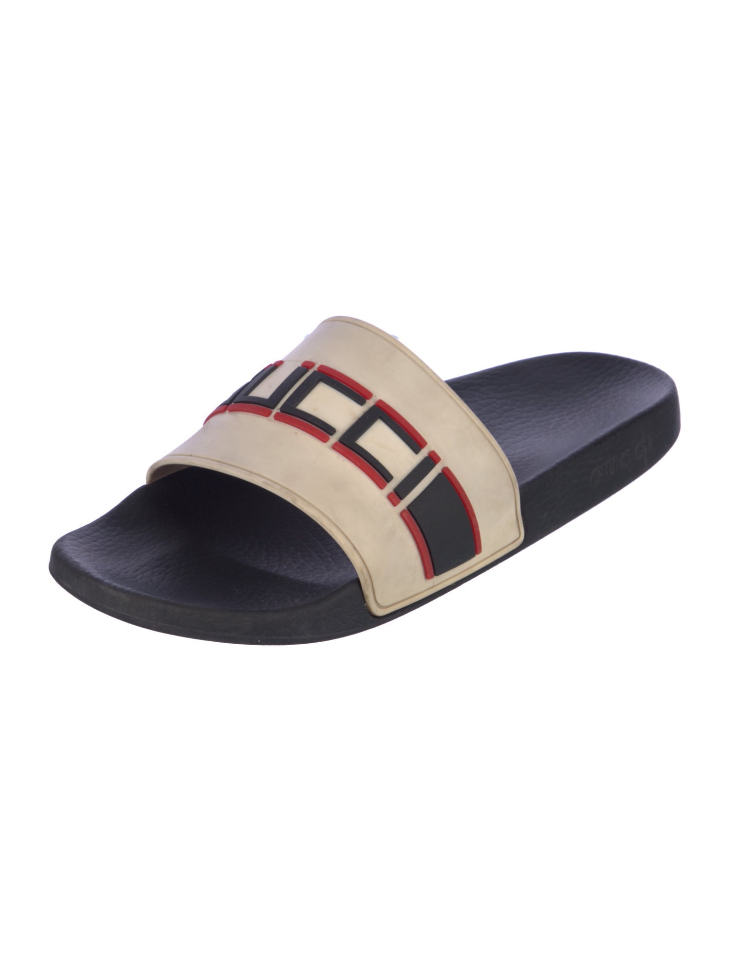 Gucci Sylvie Web Accent Rubber Slides