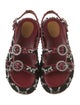 Gucci Printed Crystal Embellishments Slingback Sandals