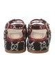 Gucci Printed Crystal Embellishments Slingback Sandals