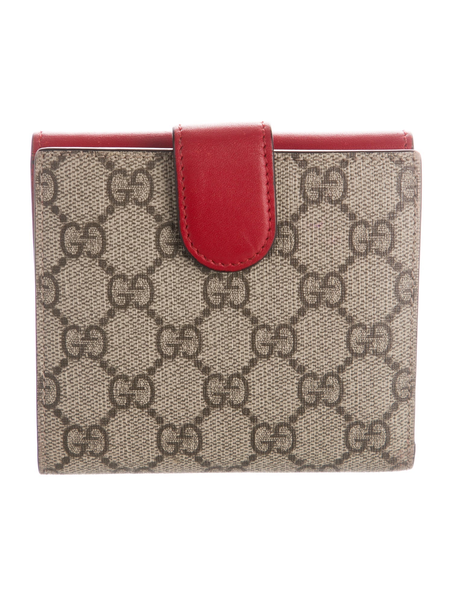 Gucci Faux Pearl Accents Compact Wallet