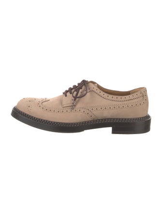 Gucci Suede Lasercut Accents Brogues