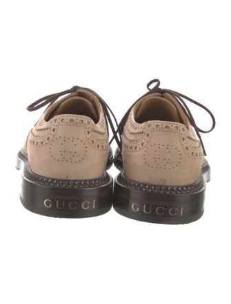 Gucci Suede Lasercut Accents Brogues