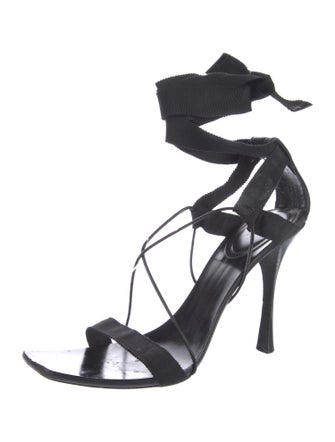 Gucci 2002 Grosgrain Trim Sandals