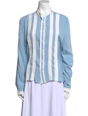 Gucci 2015 Striped Button-Up Top