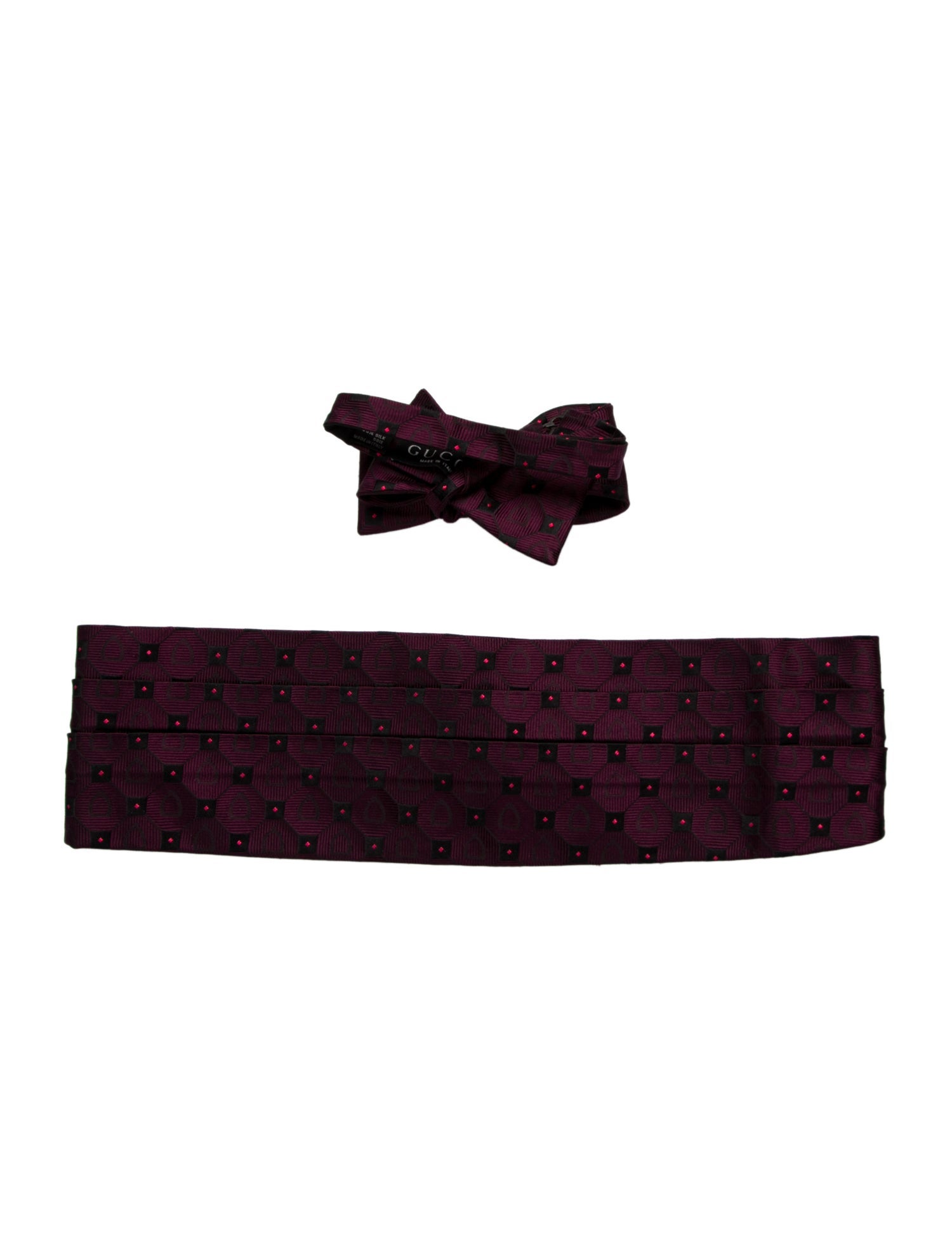 Gucci Cummerband and Bow Tie Set