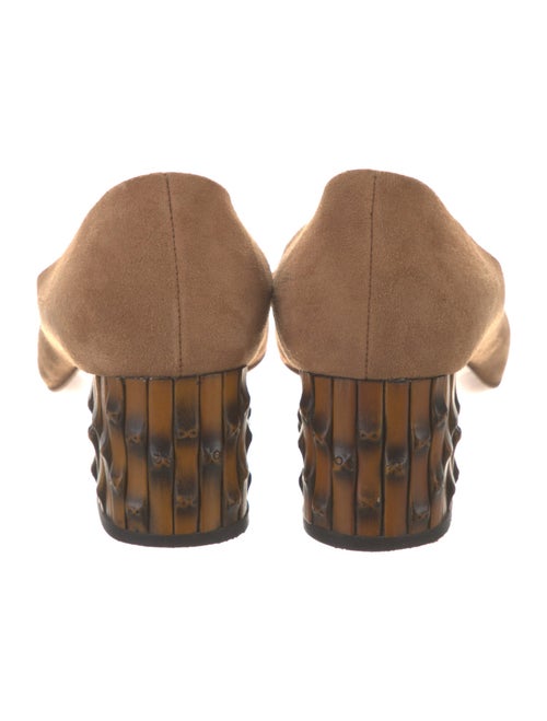 Gucci Bamboo Accent Suede Pumps
