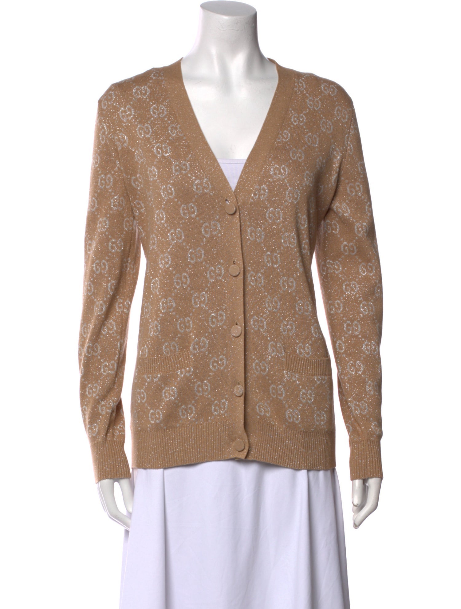 Gucci Printed V-Neck Sweater