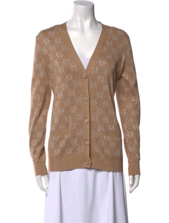 Gucci Printed V-Neck Sweater