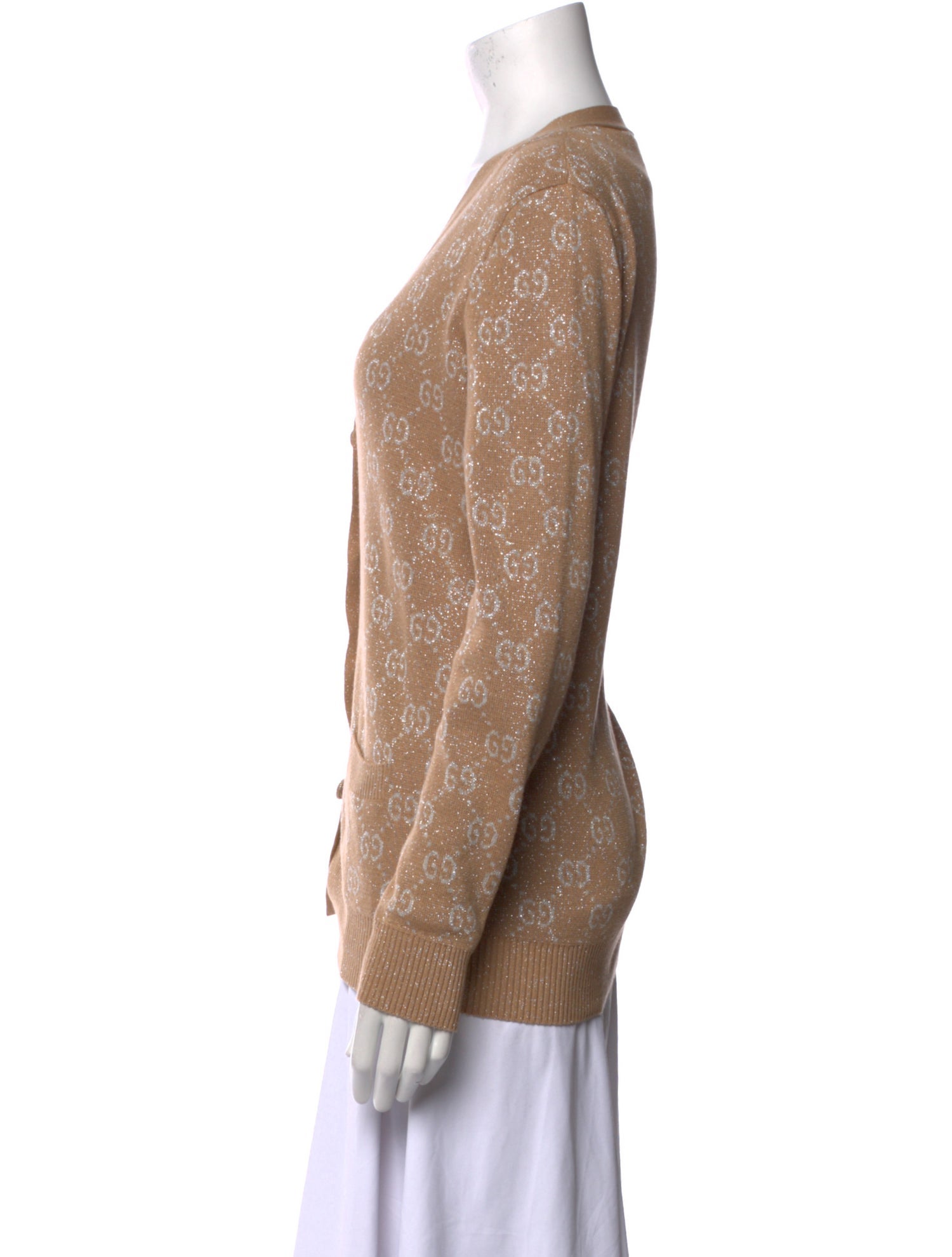 Gucci Printed V-Neck Sweater