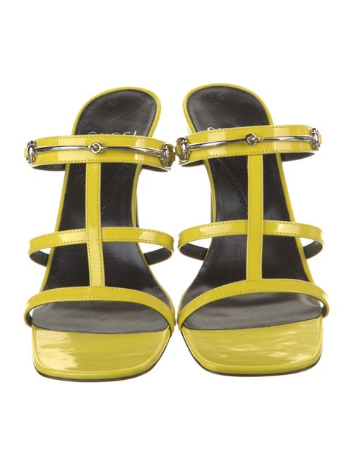 Gucci Horsebit Accent Patent Leather Slides