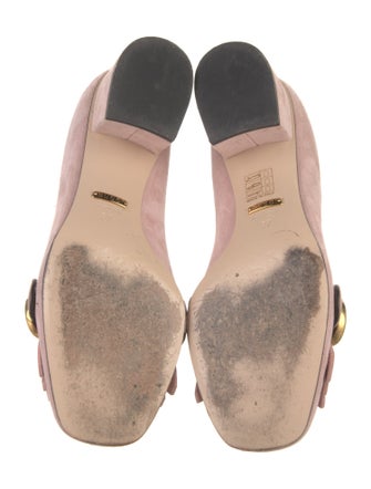 Gucci Double G Logo Suede Pumps