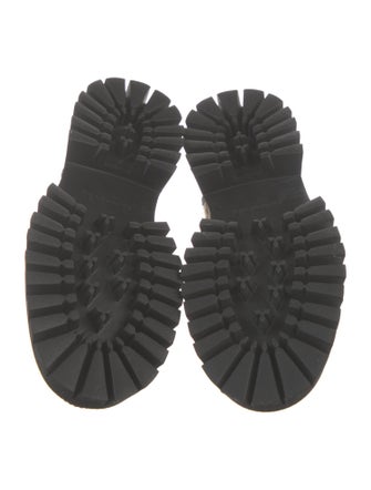 Gucci GG Canvas Leather Trim Embellishment Chelsea Boots