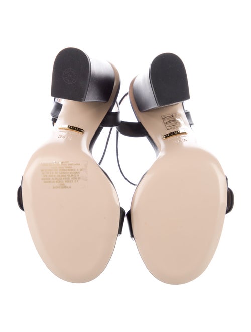 Gucci Double G Logo Leather Sandals