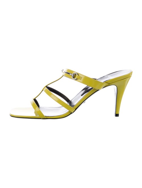 Gucci Horsebit Accent Patent Leather Slides