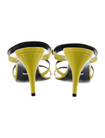 Gucci Horsebit Accent Patent Leather Slides