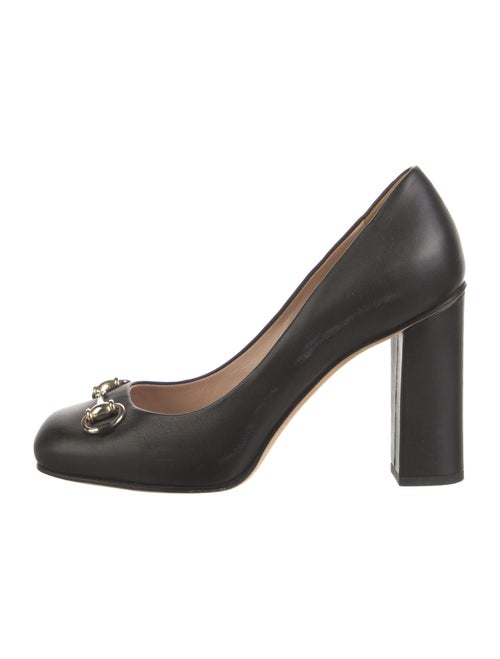 Gucci Horsebit Accent Leather Pumps