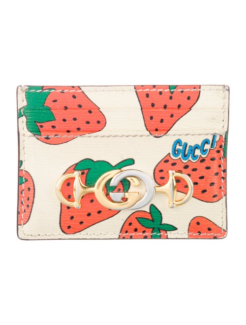Gucci Zumi Strawberry Interlocking G Horsebit Compact Wallet