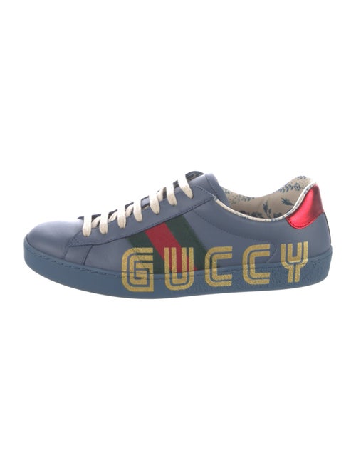 Gucci Web Accent Leather Sneakers