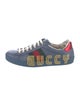 Gucci Web Accent Leather Sneakers