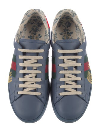 Gucci Web Accent Leather Sneakers
