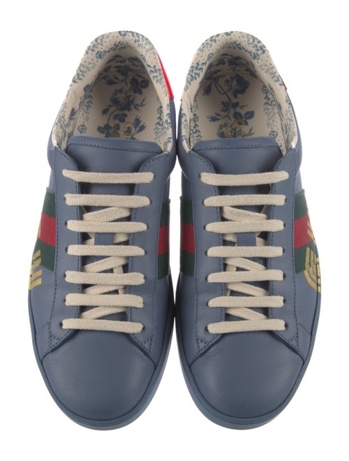 Gucci Web Accent Leather Sneakers