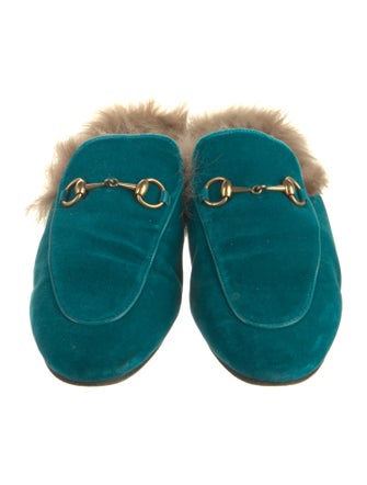 Gucci Horsebit Accent Suede Mules