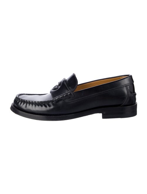 Gucci Interlocking G Logo Leather Loafers