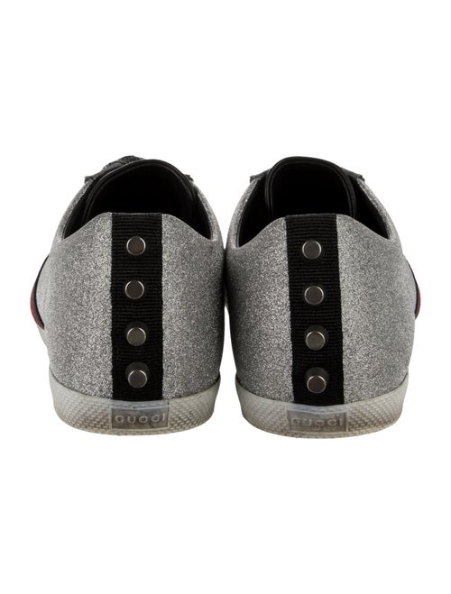 Gucci Sylvie Web Accent Glitter Sneakers