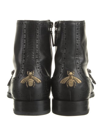 Gucci Leather Combat Boots