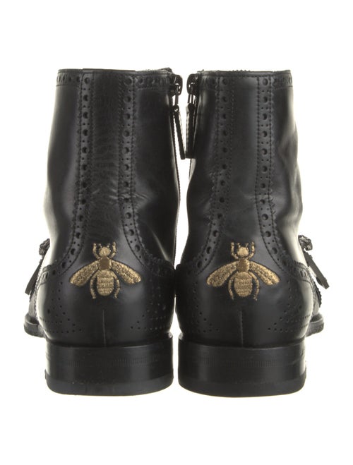 Gucci Leather Combat Boots