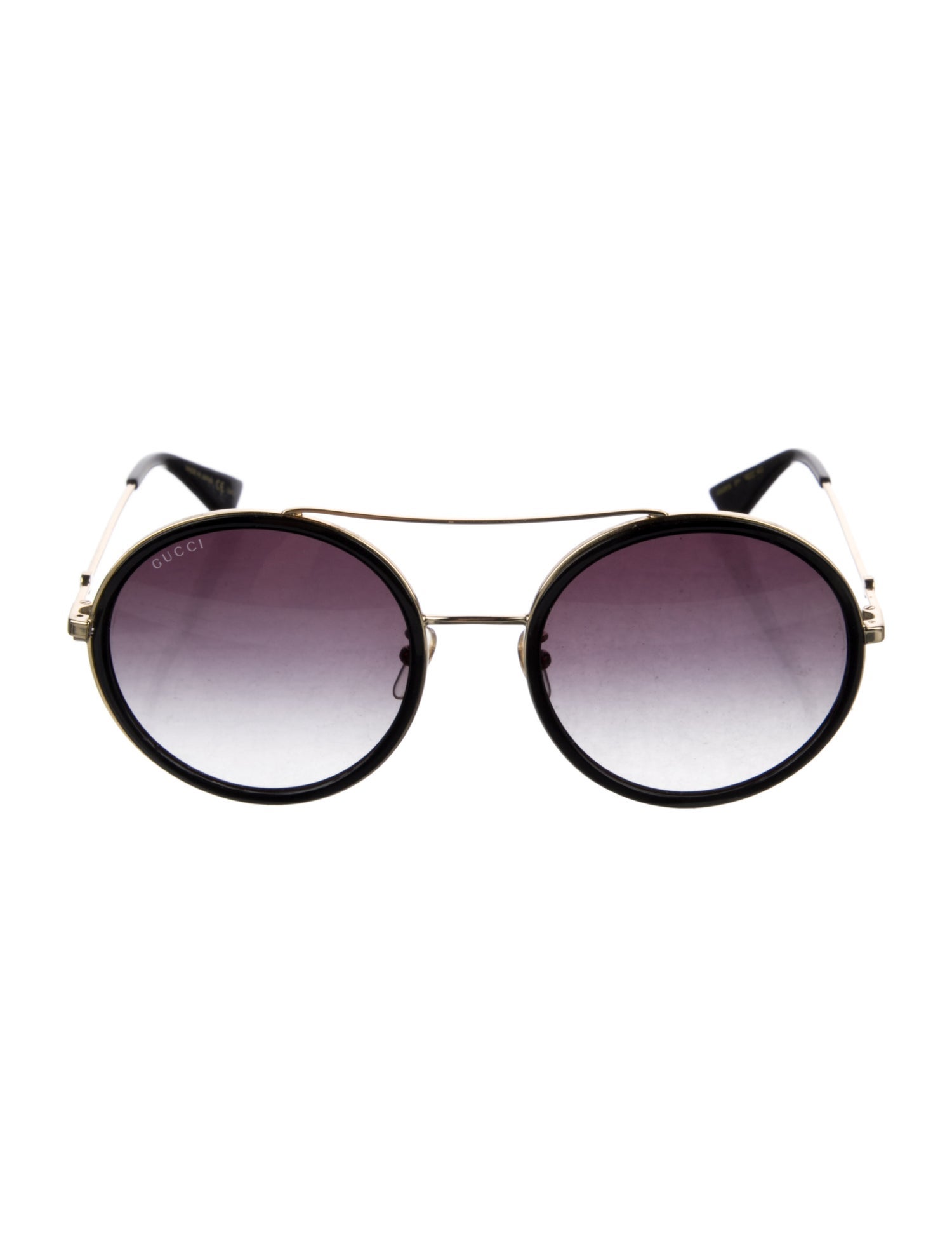 Gucci Double G Logo Round Sunglasses
