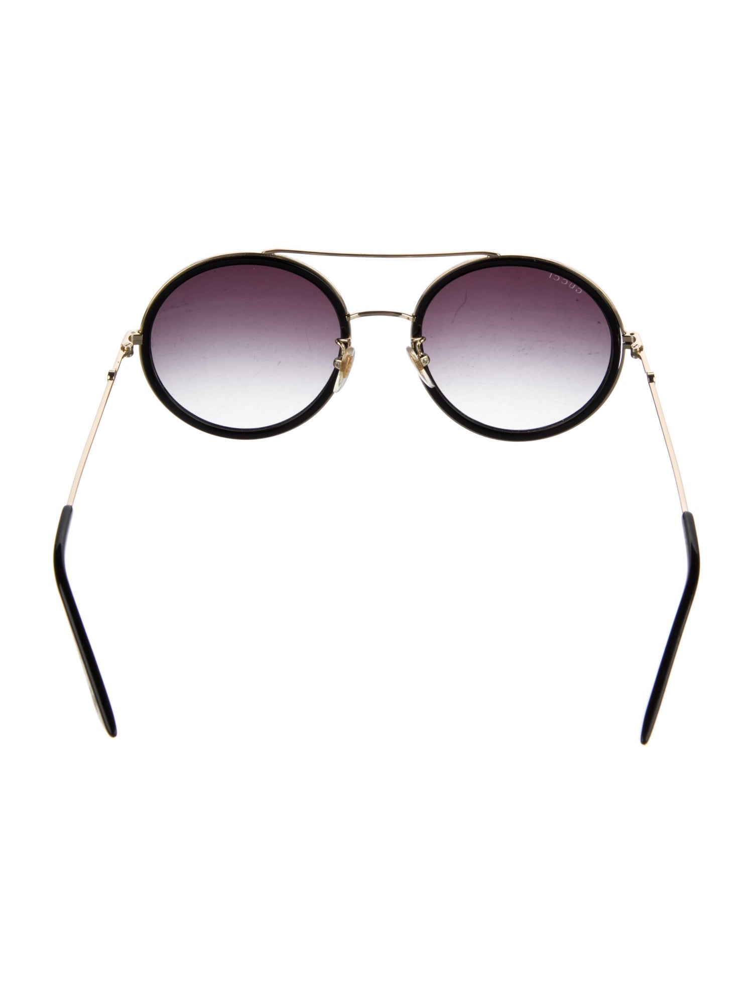 Gucci Double G Logo Round Sunglasses