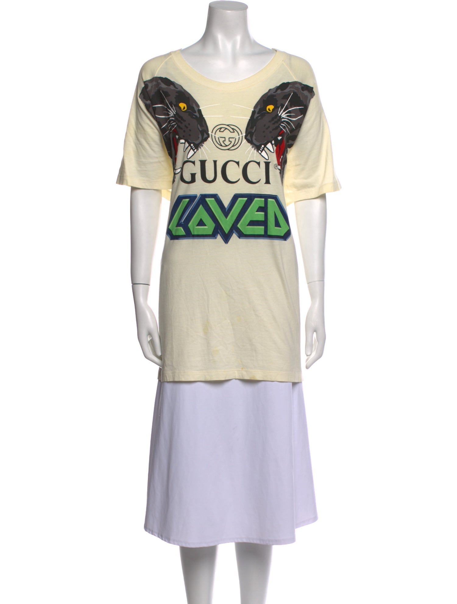 Gucci Graphic Print Scoop Neck T-Shirt