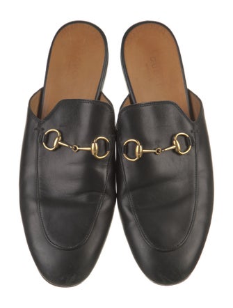 Gucci Horsebit Accent Leather Mules