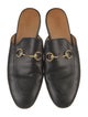 Gucci Horsebit Accent Leather Mules