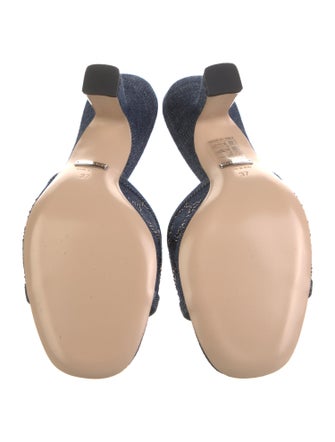 Gucci GG Logo Denim Slides