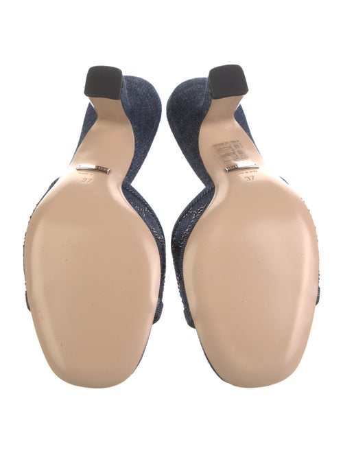 Gucci GG Logo Denim Slides