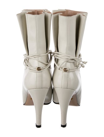 Gucci Double G Logo Leather Boots