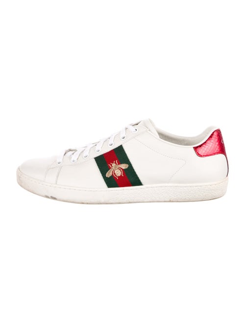 Gucci Web Accent Leather Sneakers
