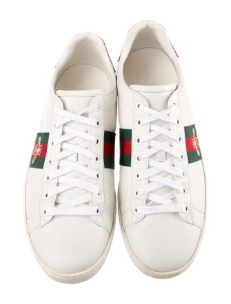 Gucci Web Accent Leather Sneakers