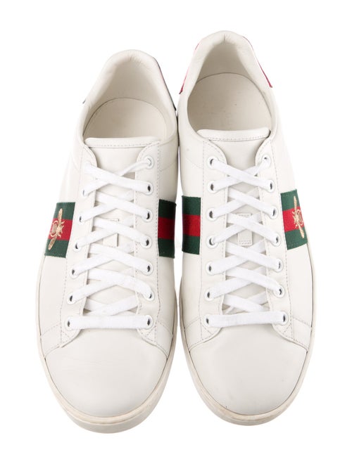 Gucci Web Accent Leather Sneakers