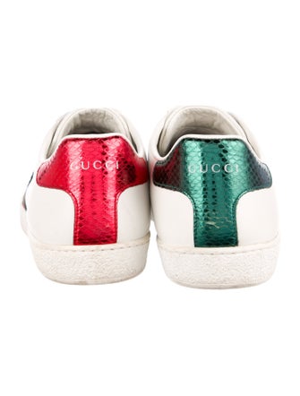 Gucci Web Accent Leather Sneakers