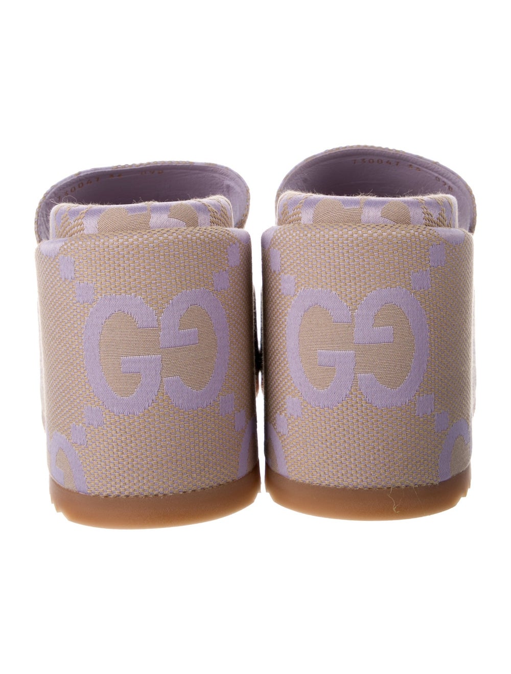 Gucci Canvas Slides GG Canvas Leather & Rubber Tr… - image 4